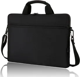 Laptop Bag 15.6 Inch Briefcase,Waterproof Laptop Shoulder Messenger Bag Case Sleeve,Adjustable Shoulder Strap Men Women, Business Travel College-Black