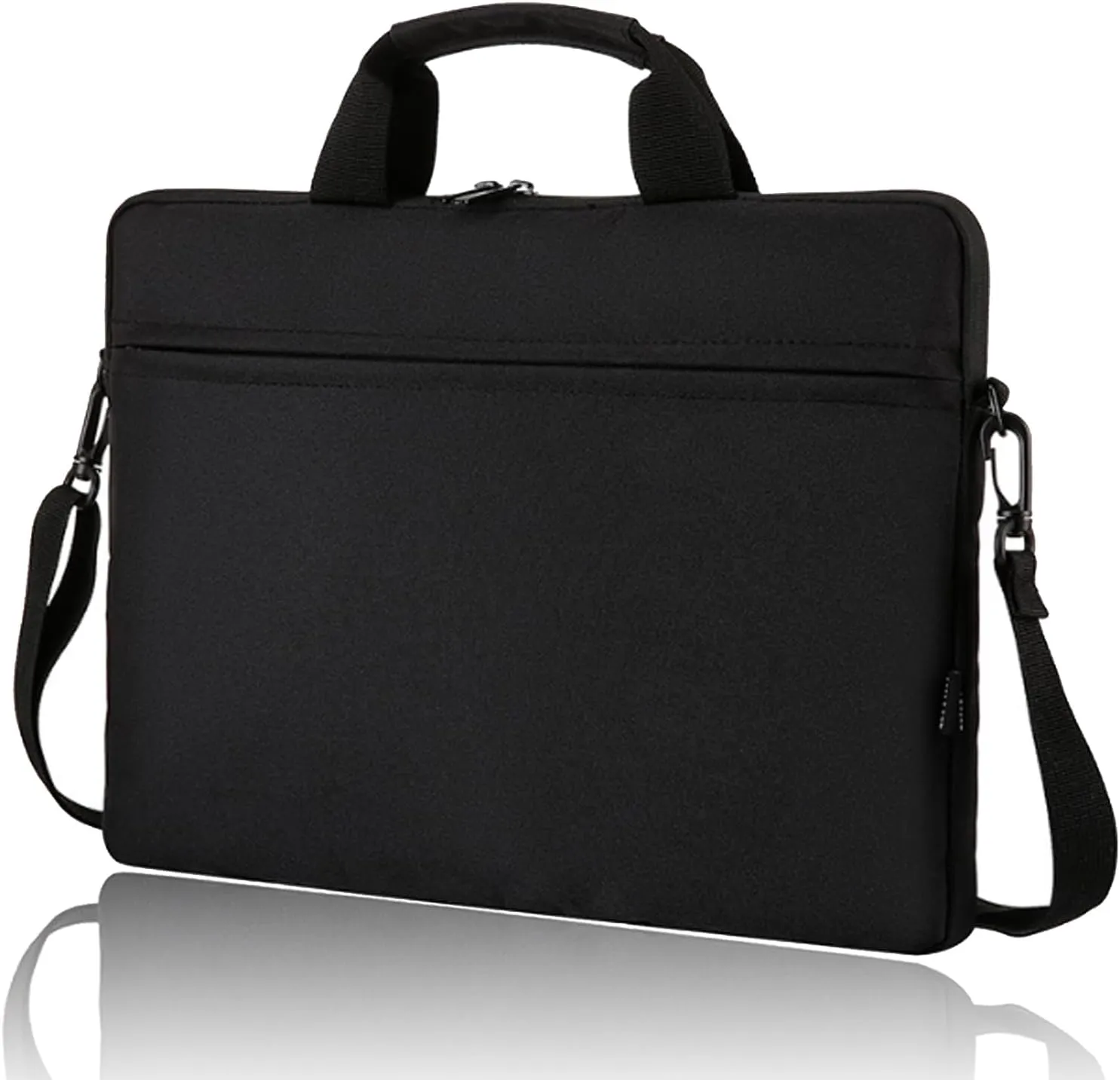 Laptop Bag 15.6 Inch Briefcase,Waterproof Laptop Shoulder Messenger Bag Case Sleeve,Adjustable Shoulder Strap Men Women, Business Travel College-Black