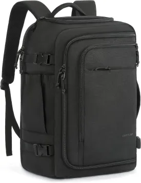LIGHT FLIGHT Travel Backpack Carry On Flight Approved TSA Friendly Backpack Water-resistant Lightweight Business Large Weekender Bag Casual Daypack 17.3" Laptop Backpack for Men Women,Black