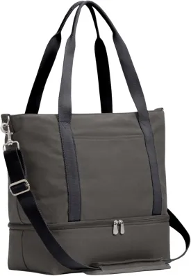 Lo & Sons Catalina Day Tote - Premium Canvas Everyday & Travel Bag with Shoe Compartment, Luggage Sleeve, Padded Strap