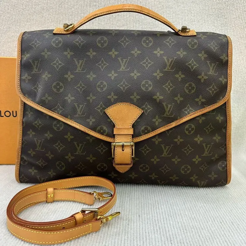 Louis Vuitton Monogram Canvas Sac Plat Brown Medium Bag