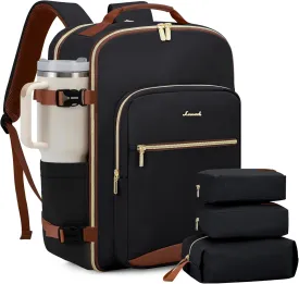 LOVEVOOK 40L Travel Backpack for Women & Men, Large Carry on Backpack for Airplanes with 3 Packing Cubes, TSA Personal Item Travel Bag fits 17" Laptop, Waterproof Travel Essentials Airline Approved