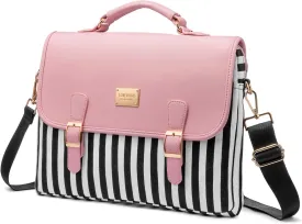 LOVEVOOK Computer Bags for Women, Laptop Bag 14 Inch, Laptop Case with Trolley Sleeve, Pink Messenger Bag, Super Cute Laptop Sleeve