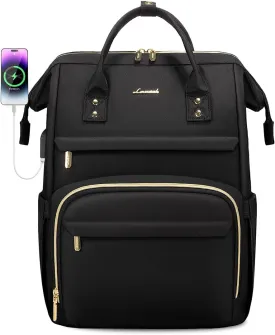 LOVEVOOK Laptop Backpack for Women, Teacher Nurse Bag, Work Bag, Anti-Theft Travel Backpack with USB Charging Port, 14 Inch Backpack for College Business Casual