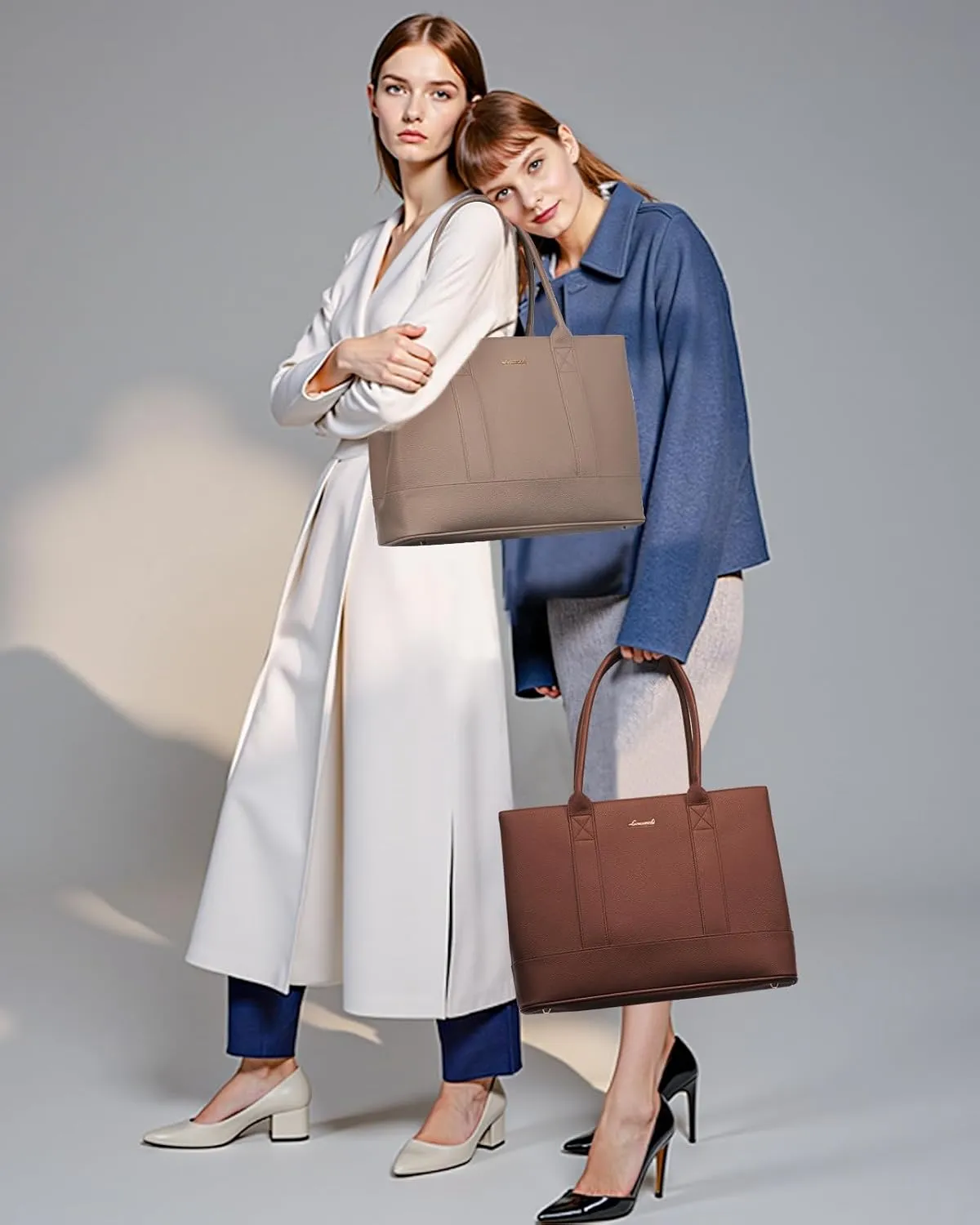 LOVEVOOK Laptop Bag for Women, Computer Work Tote Bag, Large Business Shoulder Handbag for Office, Gift, Travel, Teacher