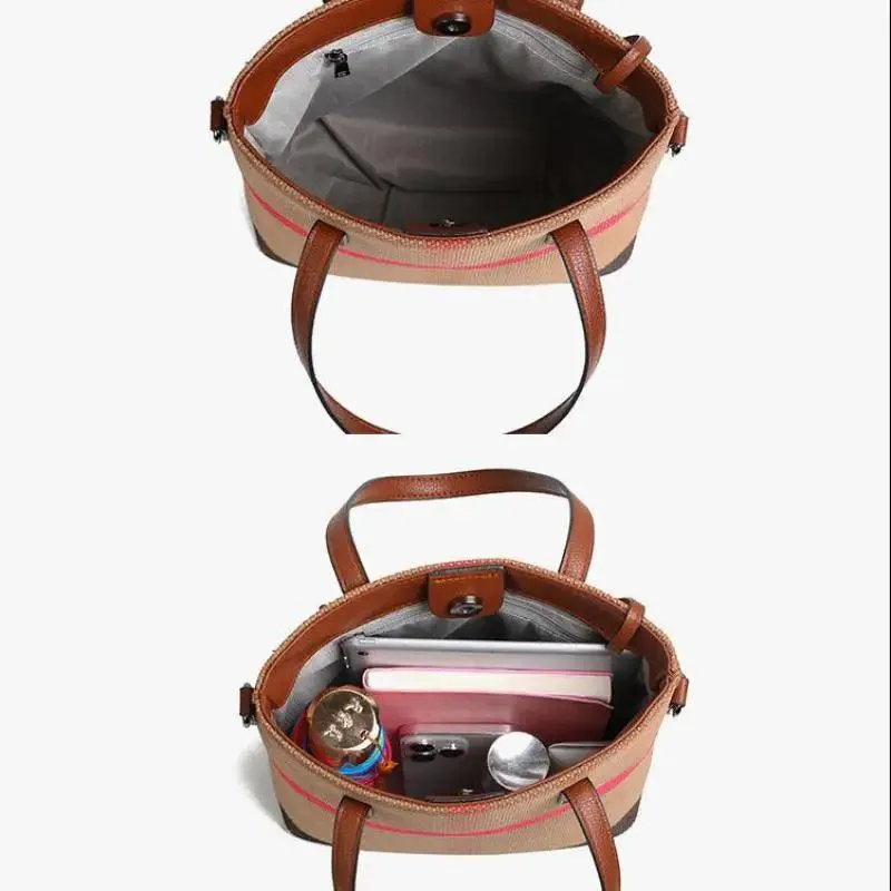 Luxury Cowhide Leather Designer Tote Crossbody & Shoulder Handbag for Women