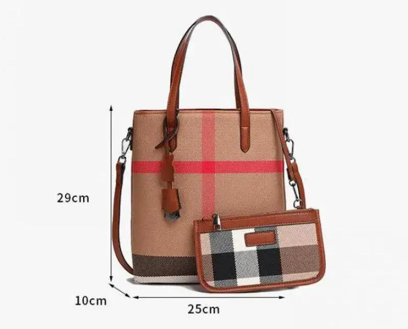 Luxury Cowhide Leather Designer Tote Crossbody & Shoulder Handbag for Women