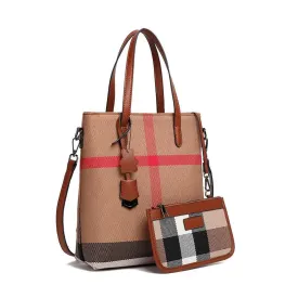 Luxury Cowhide Leather Designer Tote Crossbody & Shoulder Handbag for Women