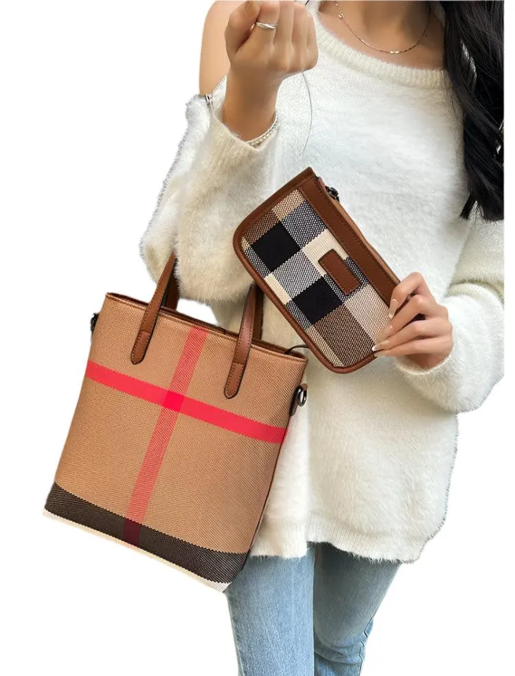 Luxury Cowhide Leather Designer Tote Crossbody & Shoulder Handbag for Women