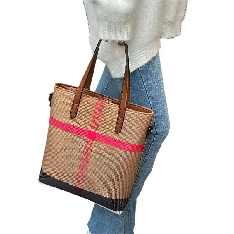 Luxury Cowhide Leather Designer Tote Crossbody & Shoulder Handbag for Women