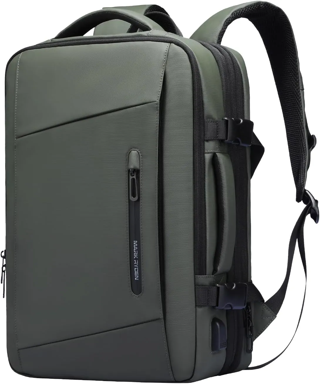 Mark Ryden Business Backpack for Men and Women, Expandable Travel Backpack, Waterproof Travel 25L-40L fit 17 Inch Laptop Backpack with USB Charging Port, Carry on Flight Approved Computer Backpack