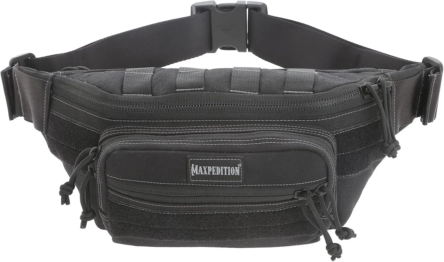 Maxpedition Keystone Versipack (14 x 6 x 6) Tactical Crossbody Fanny Pack for Everyday Carry (Black) 0456B