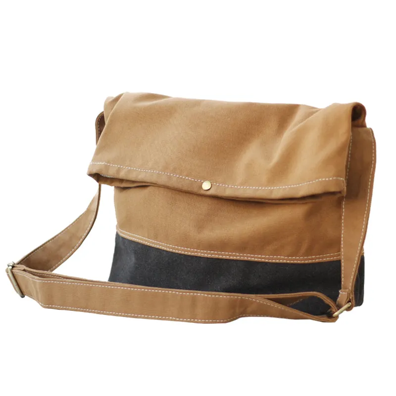 Mens Canvas Large Stachel Side Bags Canvas Messenger Bags Canvas Shoulder Bag for Women