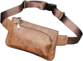 Men's Leather Sling Bag,Chest Shoulder Backpack, Water waterproof Crossbody Bag
