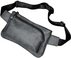 Men's Leather Sling Bag,Chest Shoulder Backpack, Water waterproof Crossbody Bag