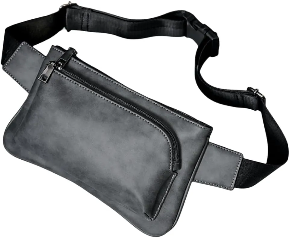 Men's Leather Sling Bag,Chest Shoulder Backpack, Water waterproof Crossbody Bag
