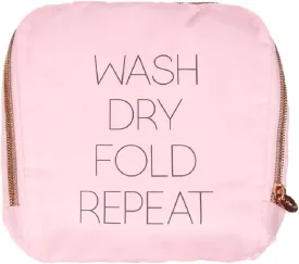Miamica Soft Travel Laundry Bag with Zipper and Drawstring, Pink, 21 x 22  Keep Your Dirty Clothes Separate and Your Suitcase Organized  Expandable, Durable, and Foldable Laundry Bag