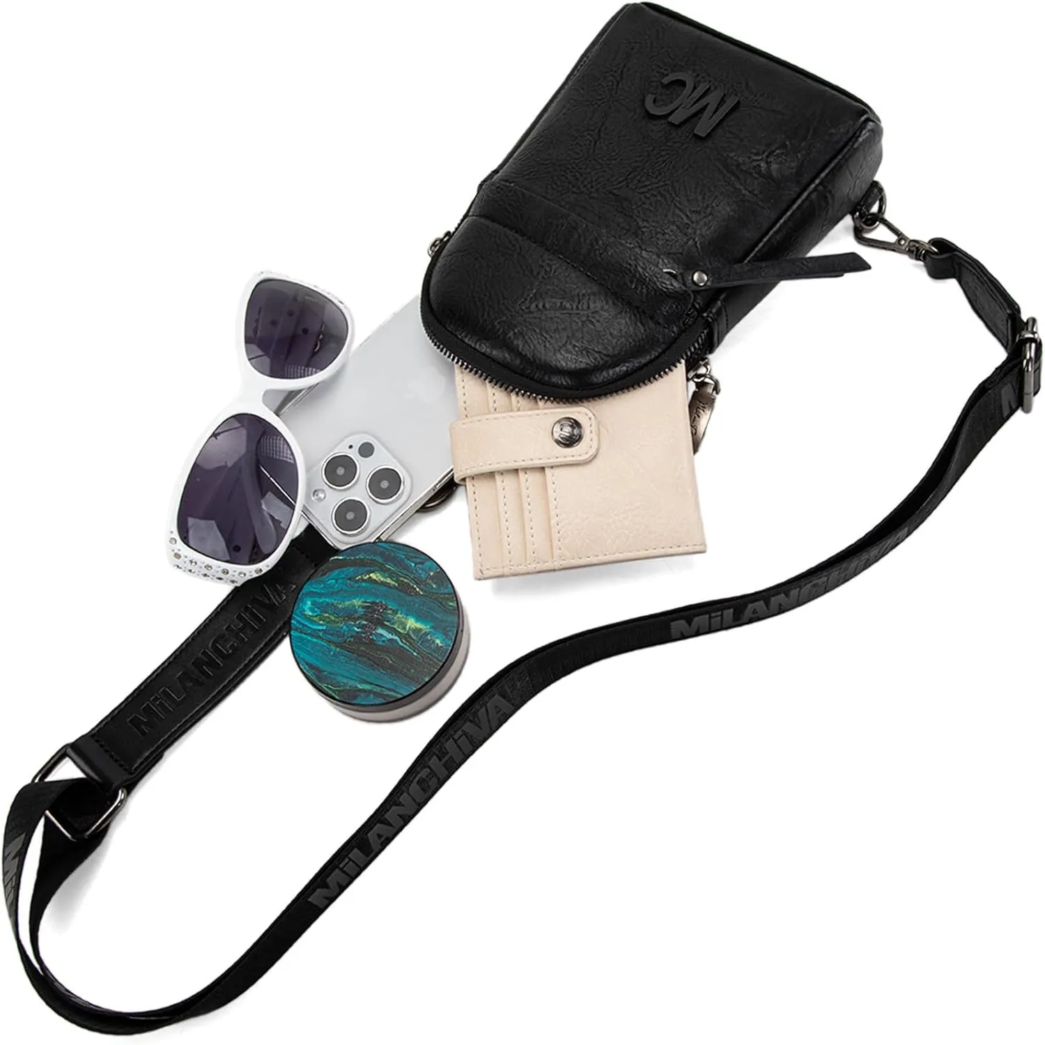 Milan Chiva Small Crossbody Bags for Women Chic Mini Sling Bag Purse and Waist Packs for Girls
