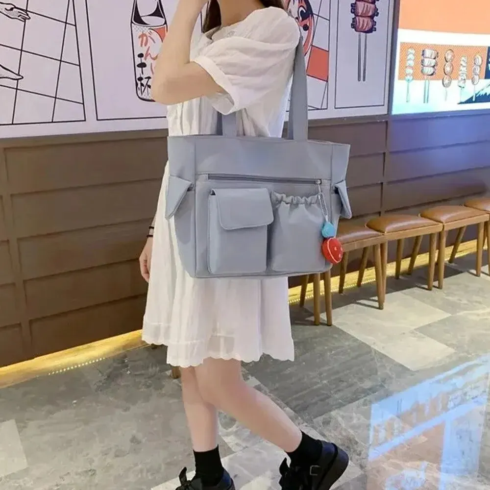 Modern Large Capacity Oxford Cloth Crossbody Messenger Bag with Multiple Pockets Adjustable Shoulder Bags for School Travel Work Daily
