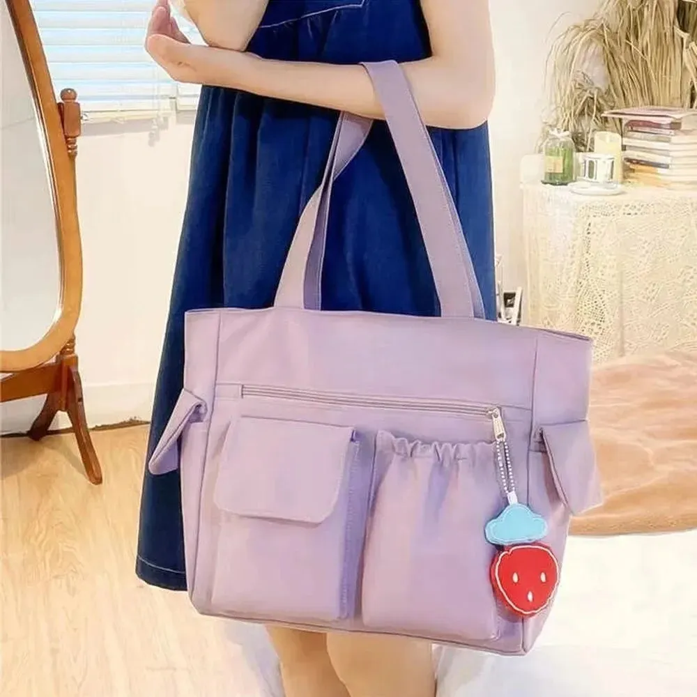 Modern Large Capacity Oxford Cloth Crossbody Messenger Bag with Multiple Pockets Adjustable Shoulder Bags for School Travel Work Daily