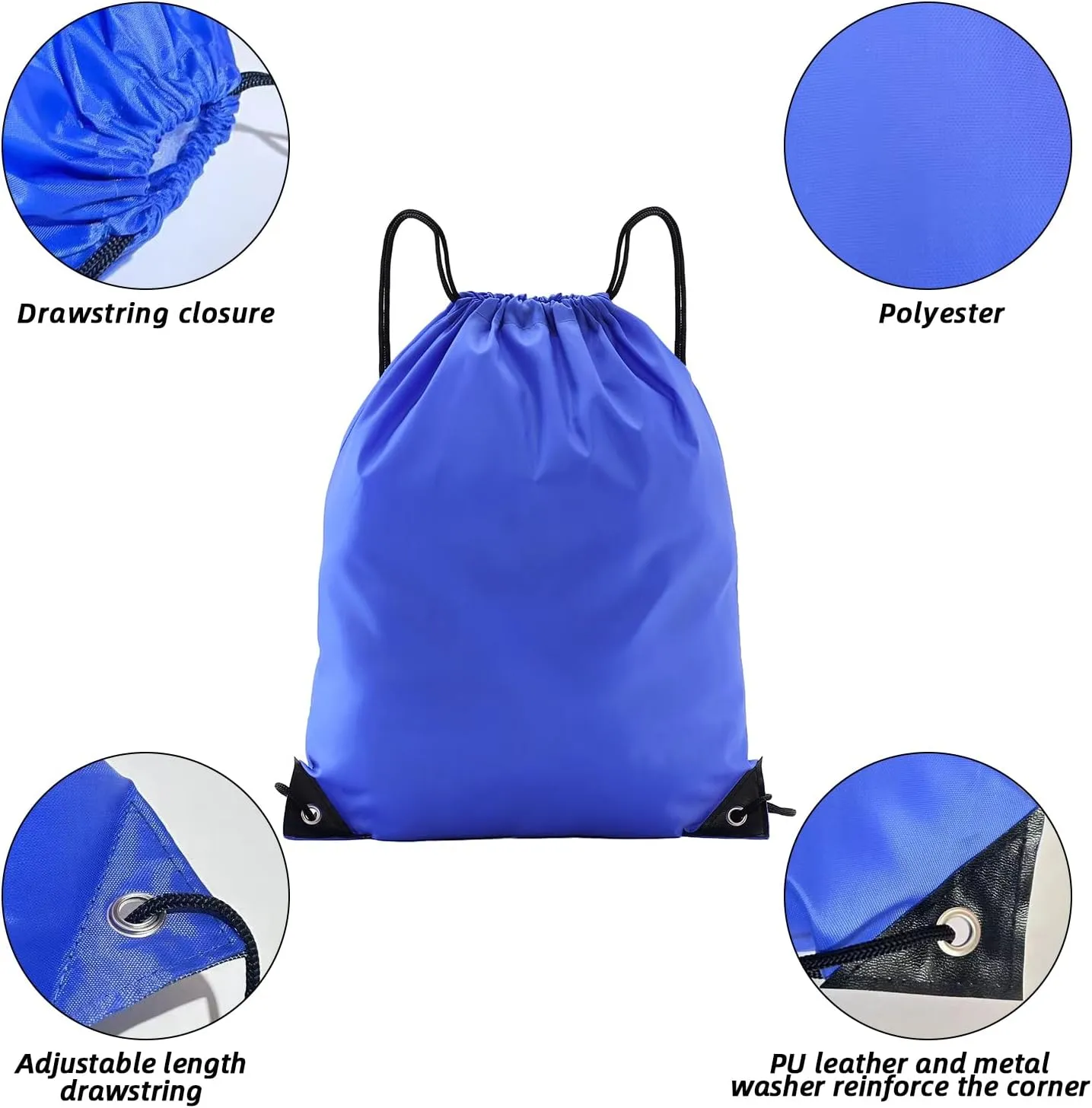 multi functional drawstring bag Bulk,drawstring backpack, 20 Pcs Draw String Bags, Cinch Bag essential for gym travel, nunisex, loose and portable (20, Blue)