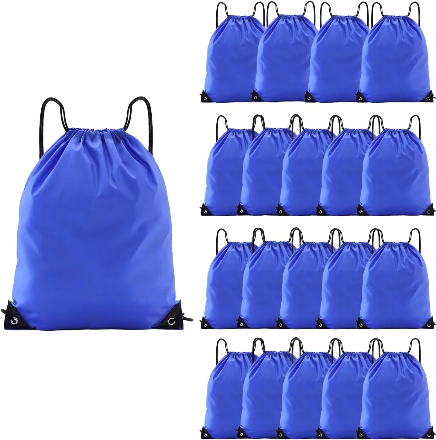 multi functional drawstring bag Bulk,drawstring backpack, 20 Pcs Draw String Bags, Cinch Bag essential for gym travel, nunisex, loose and portable (20, Blue)