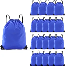 multi functional drawstring bag Bulk,drawstring backpack, 20 Pcs Draw String Bags, Cinch Bag essential for gym travel, nunisex, loose and portable (20, Blue)