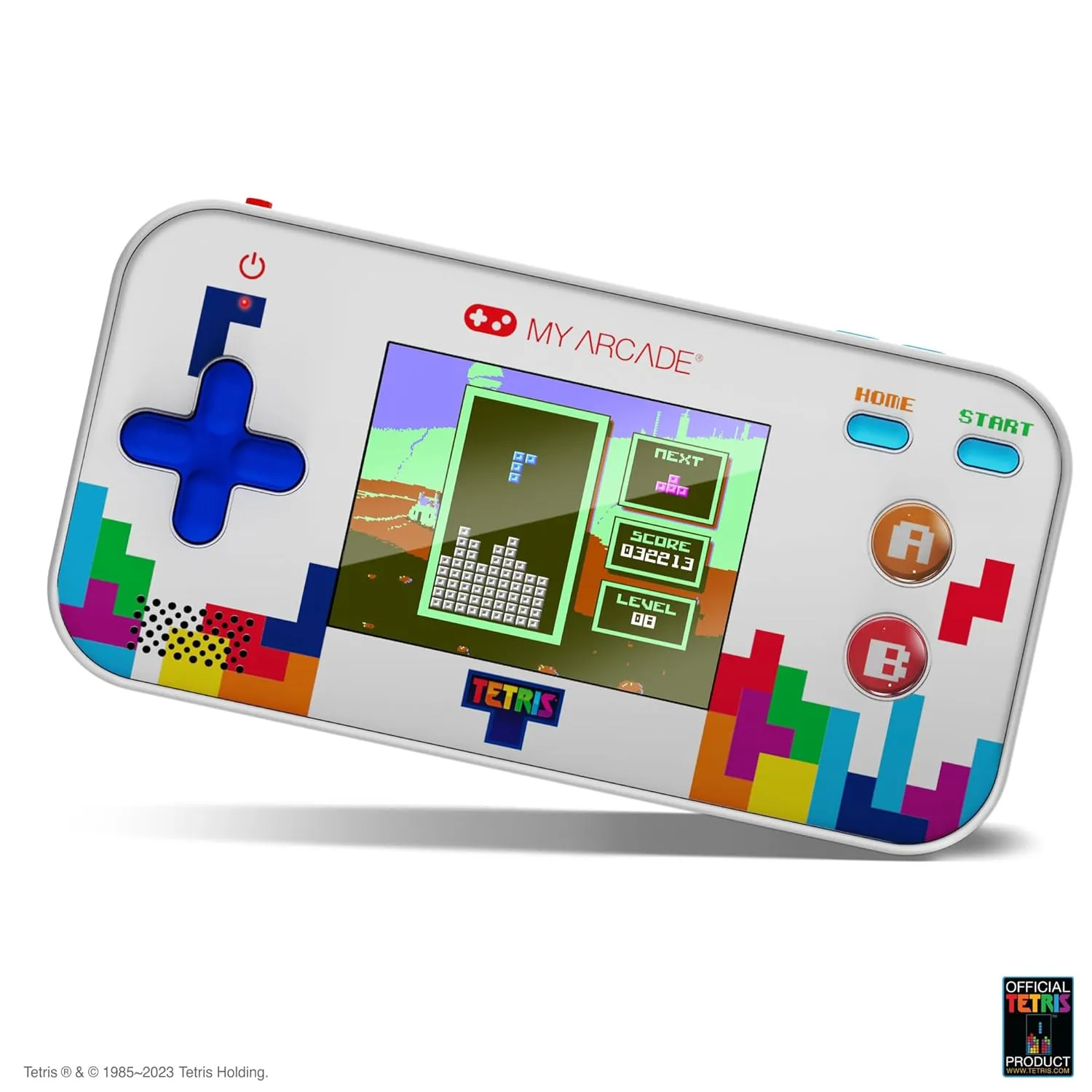 My Arcade Tetris Gamer V: Puzzle Games, Officially Licensed Portable Handheld Game with 201 Games, 2.5" Full Color Screen, Pocket Size