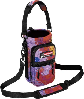 NATURE PIONEOR Water Bottle Holder with Strap,Water Bottle Carrier Bag Sling Sleeve with Adjustable Shoulder Strap & Handle and Large Phone Pocket for Walking,Hiking,Travelling for 25oz/32oz/40oz/64oz