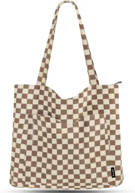 Prite Corduroy Tote Bag for Women Large Shoulder Bag with Zipper and Pockets for College Work Travel Shopping