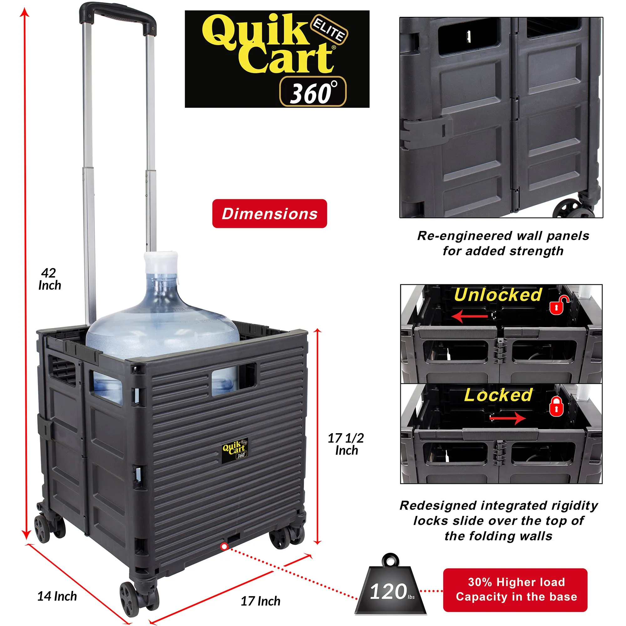 Quik Cart Elite 360, Black