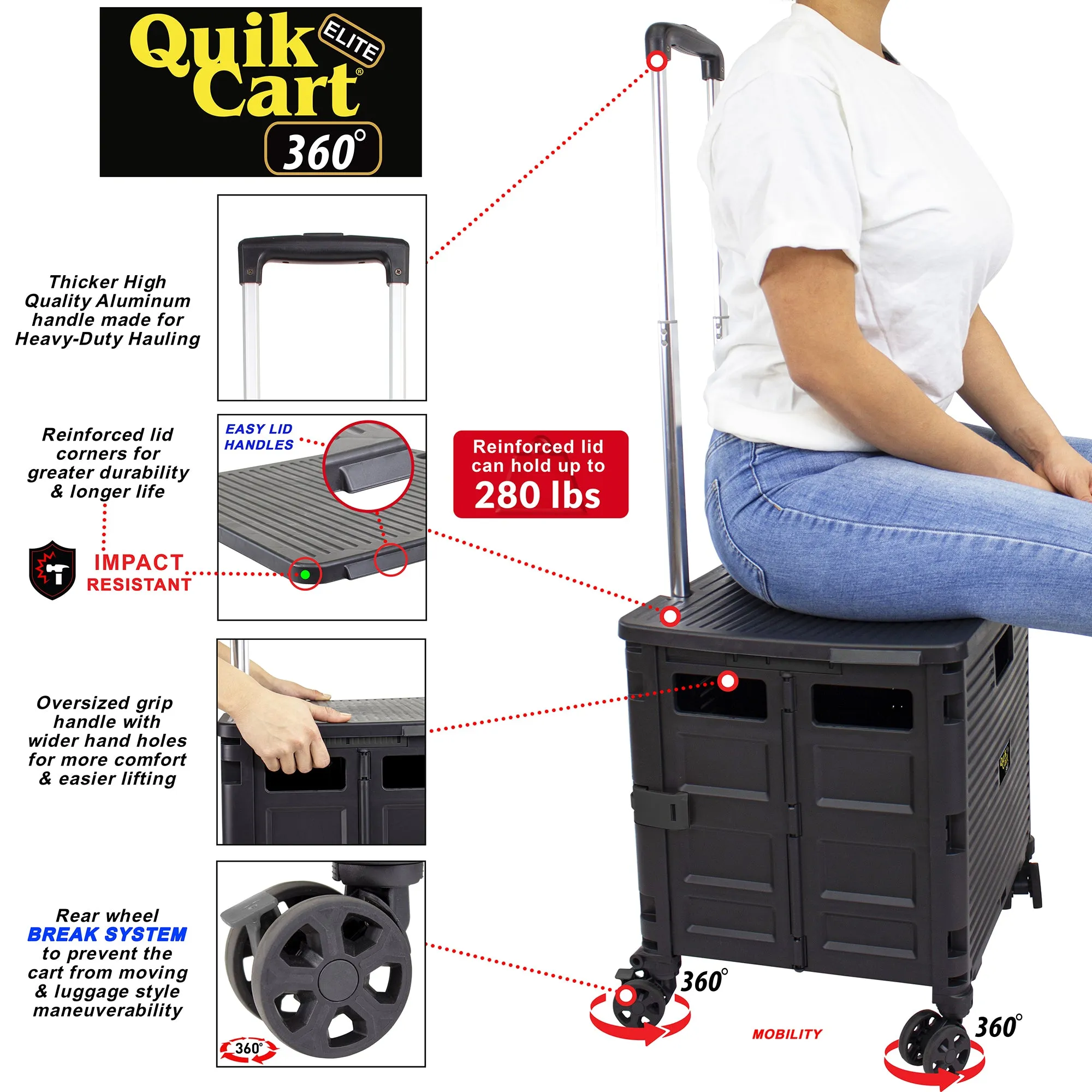 Quik Cart Elite 360, Black