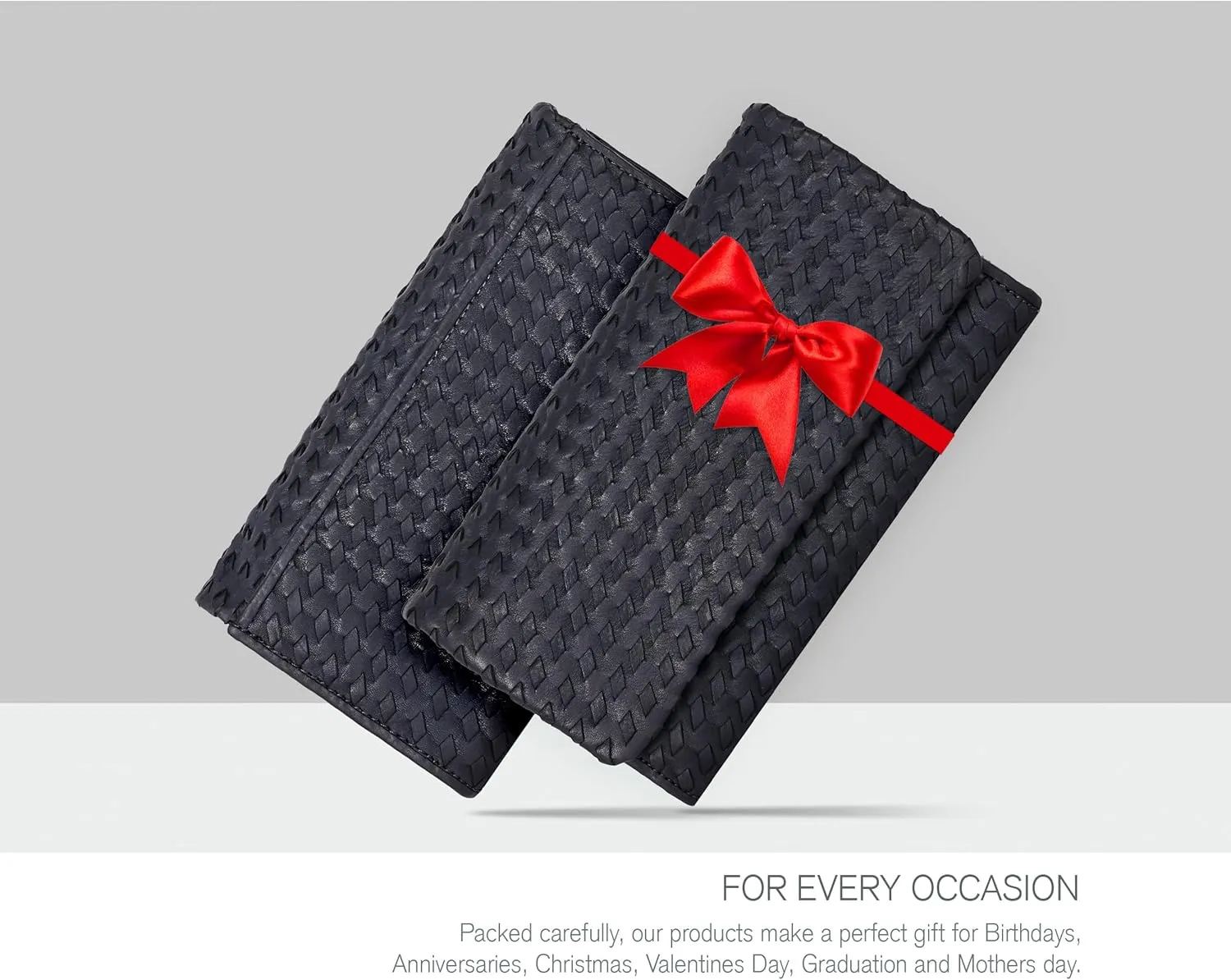 Real Leather Women Wallet Leather with RFID Blocking -Trifold Card Holder Designer Ladies Clutch with ID Window Wallets