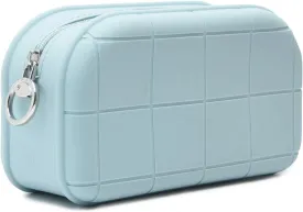 Silicone Makeup Bag Travel Cosmetic Bag Stuff Bag Makeup Pouch Cute Makeup Organizer Versatile Zipper Pouch for Women (Blue)