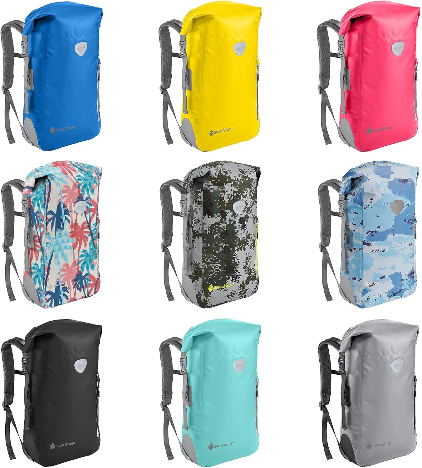 Skog  Kust BackSak Heavy Duty Waterproof Backpack - Gear Bag for Sports, Travel, & More - 25 & 35 Liter Sizes
