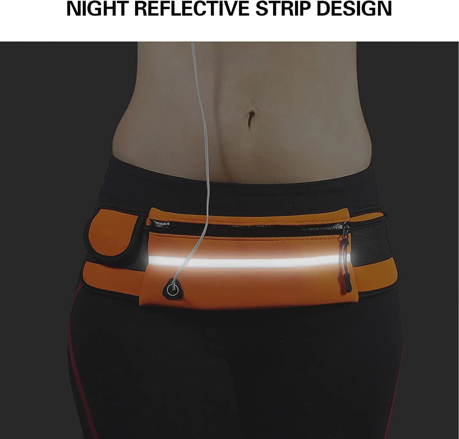Slim Running Belt, Waterproof Fanny Packs for Women,Phone Holder for Running,Reflective Waist Bag for Women,Runners Belt Pouch,Money Belt,Waist Pack Bag for Workout Travel Camping Running
