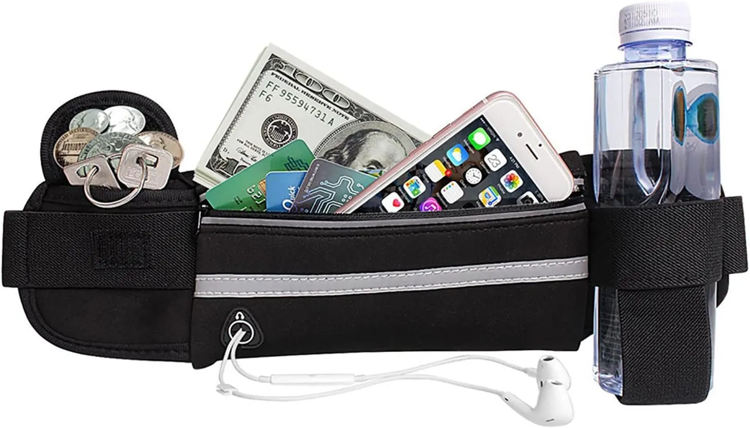 Slim Running Belt, Waterproof Fanny Packs for Women,Phone Holder for Running,Reflective Waist Bag for Women,Runners Belt Pouch,Money Belt,Waist Pack Bag for Workout Travel Camping Running