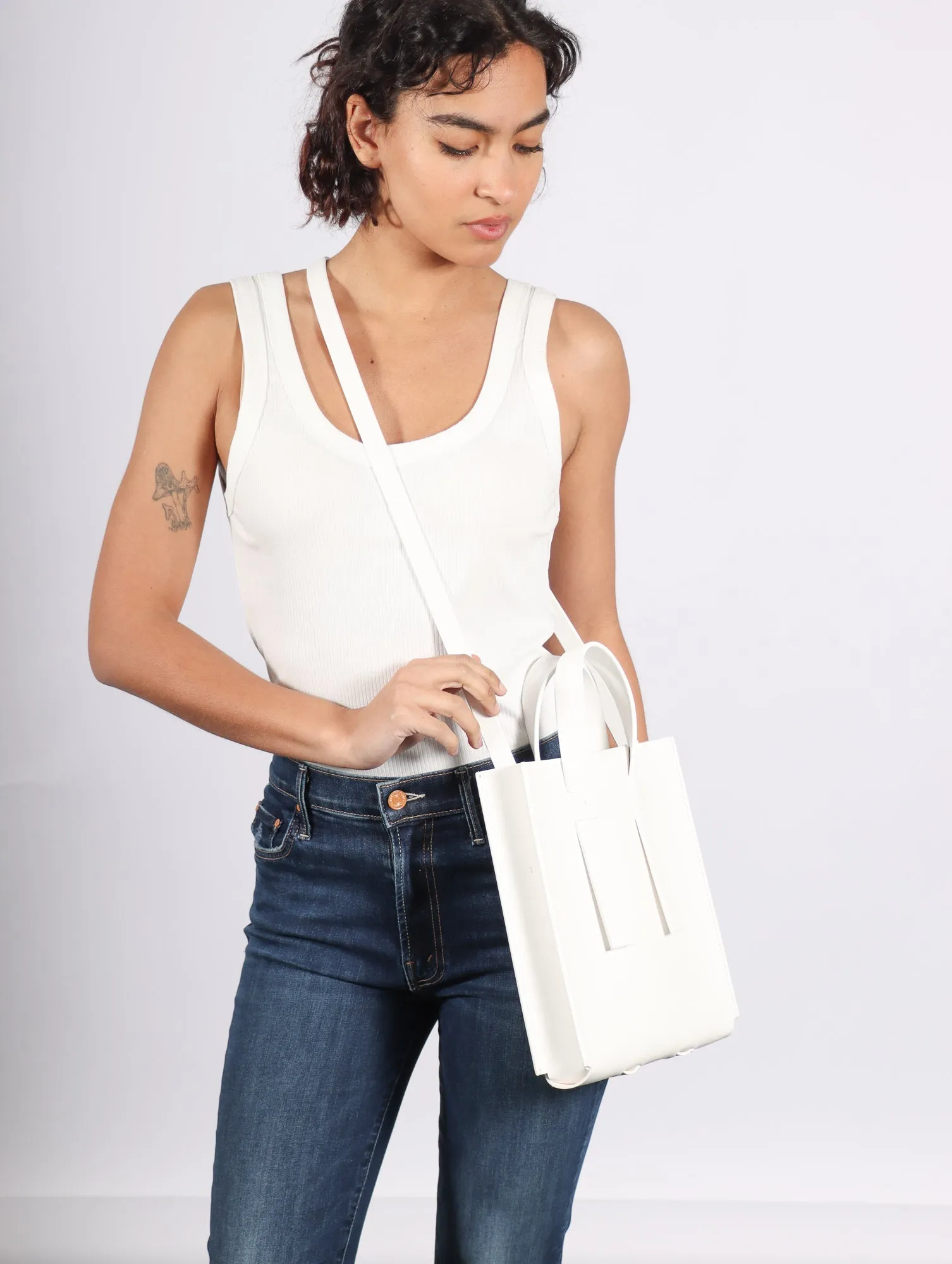 Small Tote in White by Arrhe Studio