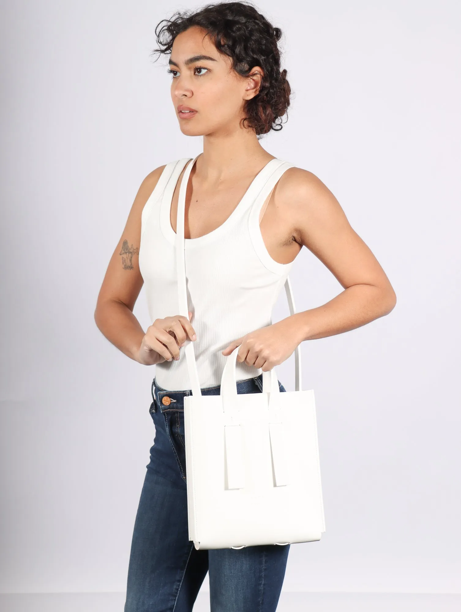 Small Tote in White by Arrhe Studio