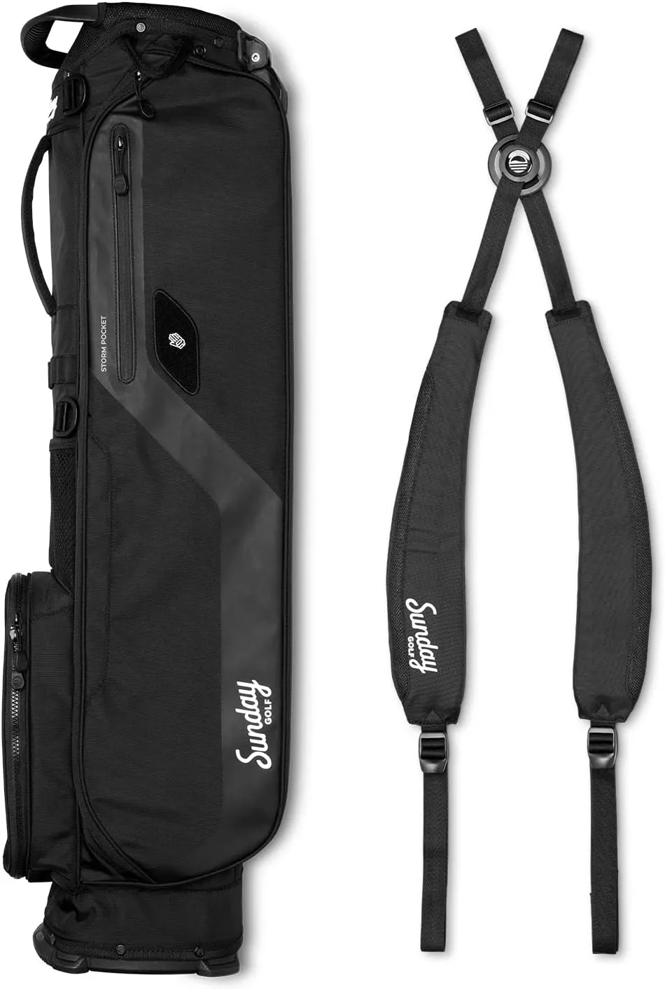 Sunday Golf El Camino Bag - Lightweight Sunday Golf Bag with Strap and Stand  Easy to Carry  Golf Stand Bag for The Driving Range, Par 3 and Standard Courses, 3.9 pounds