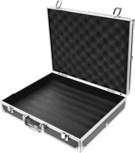SUPVOX Aluminum Hard Case Briefcase: 14.5 Inch Lockable Carrying Case with DIY Customized Pluck Foam Interior - Portable Hard Suitcase, Secure Storage for Electronics, Tools, and Valuables