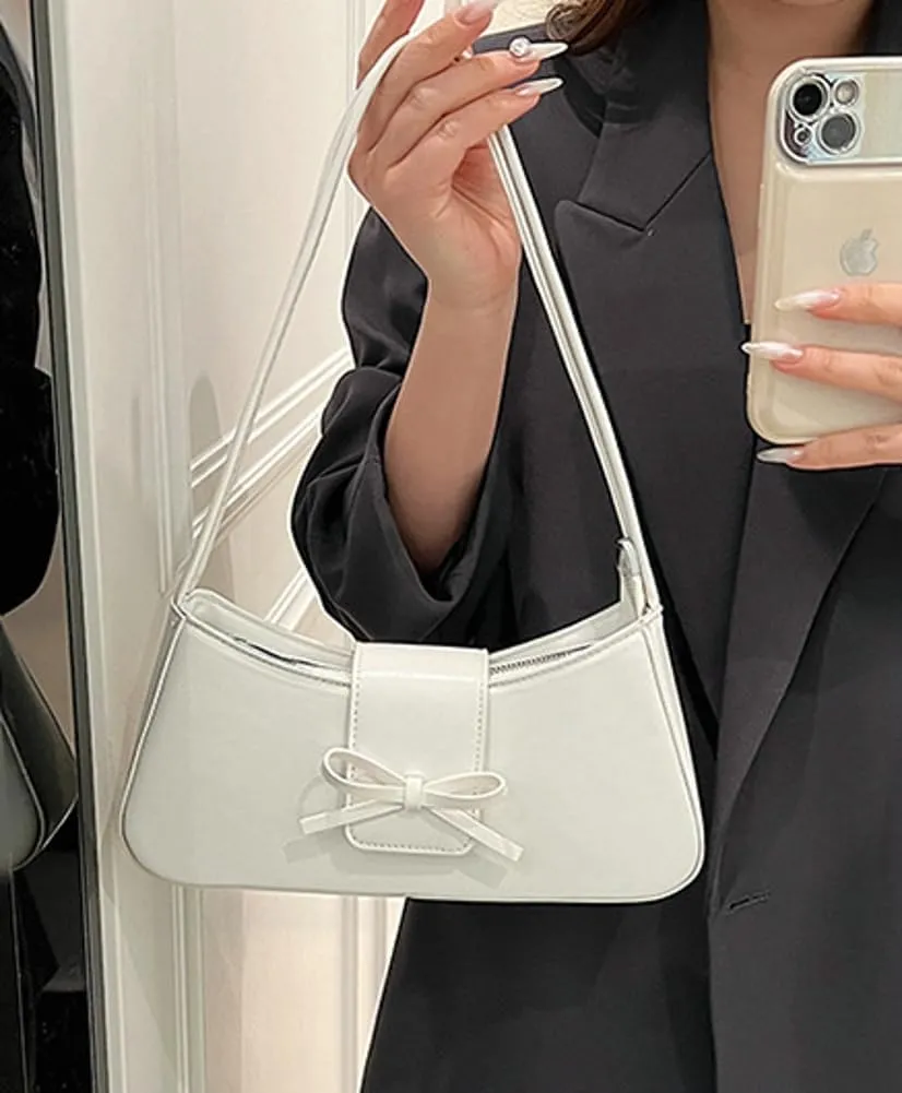 Sweet Womens Shoulder Bag Vegan Leather Clutch Bag For Women Trendy Underarm Handbag Casual Y2K Purse Versatile Work Purse