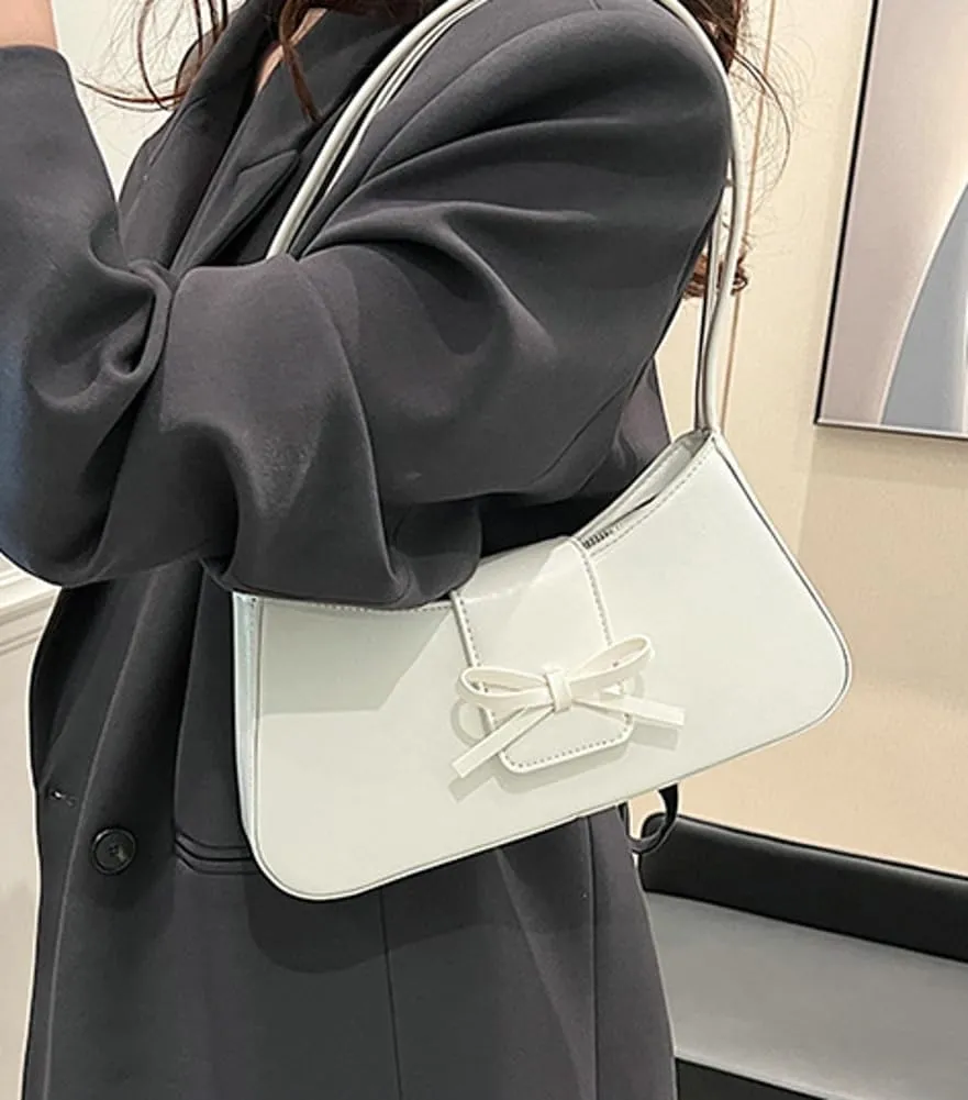 Sweet Womens Shoulder Bag Vegan Leather Clutch Bag For Women Trendy Underarm Handbag Casual Y2K Purse Versatile Work Purse
