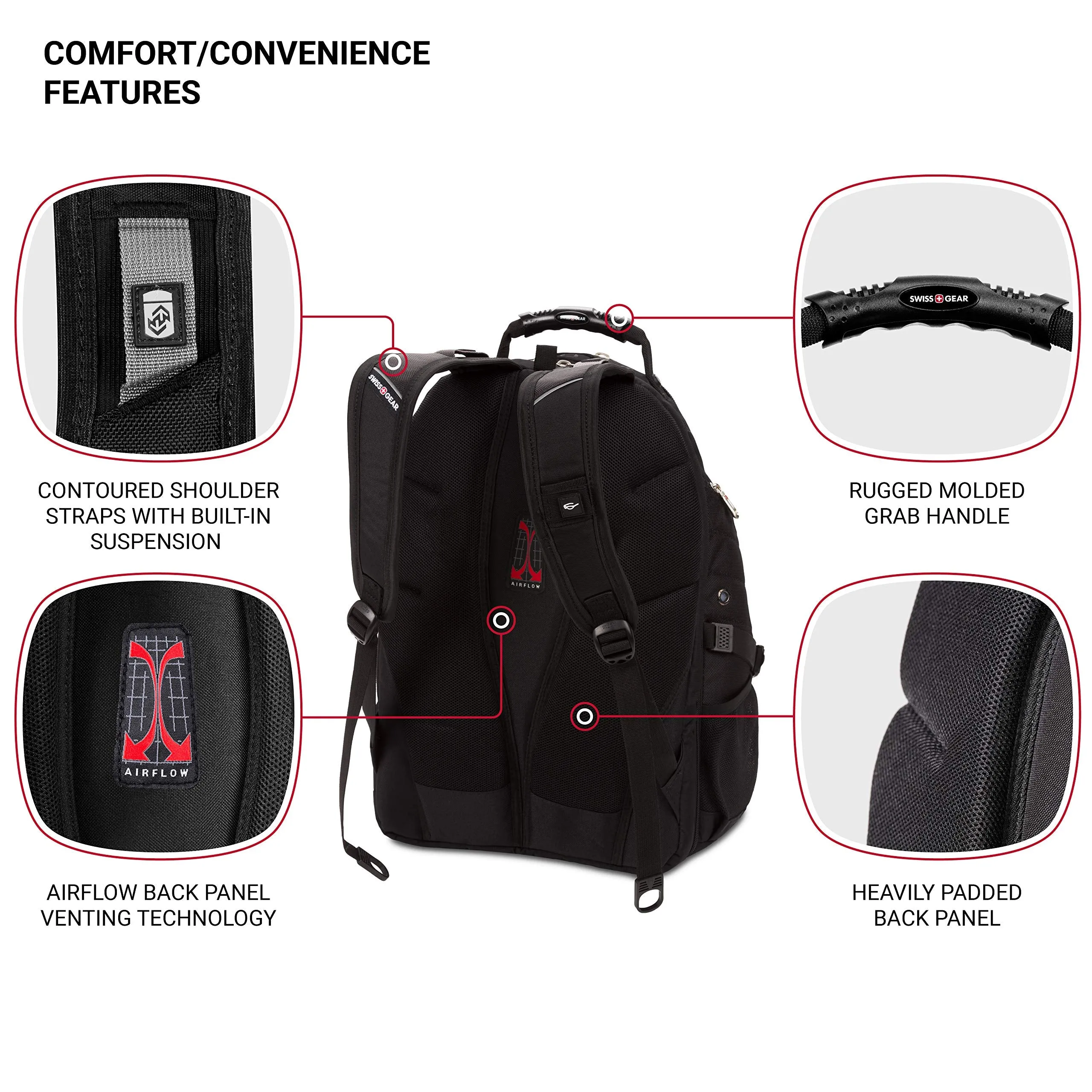 SwissGear 1900 Scansmart TSA Laptop Backpack - Black