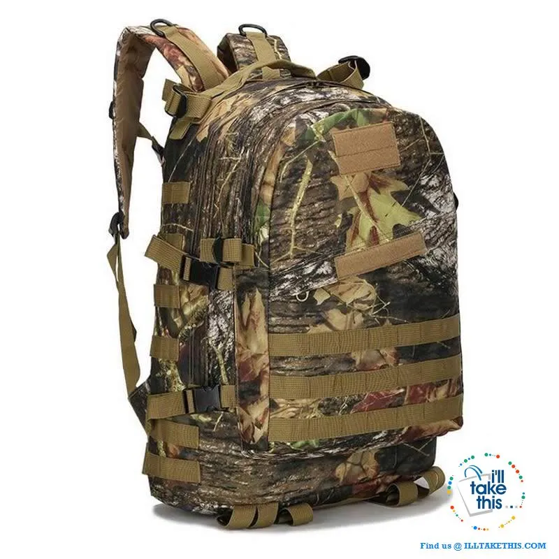 Tactical Camouflage Backpack HUGE 55L for Outdoor Sport, Climbing Mountaineering Backpack