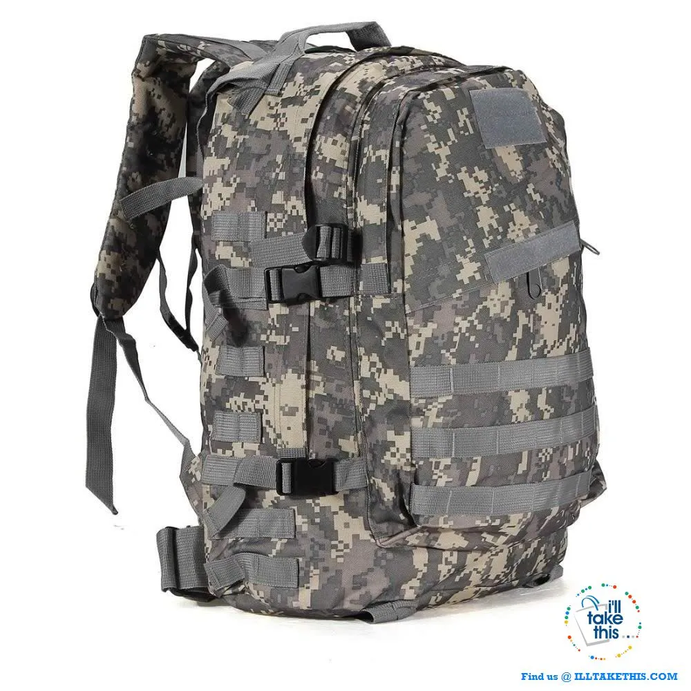 Tactical Camouflage Backpack HUGE 55L for Outdoor Sport, Climbing Mountaineering Backpack