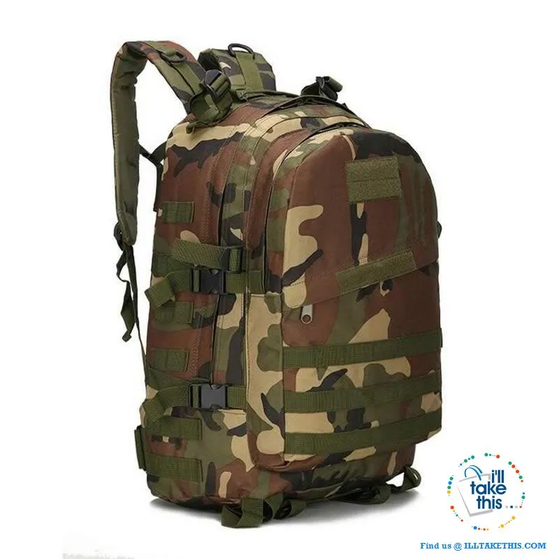 Tactical Camouflage Backpack HUGE 55L for Outdoor Sport, Climbing Mountaineering Backpack