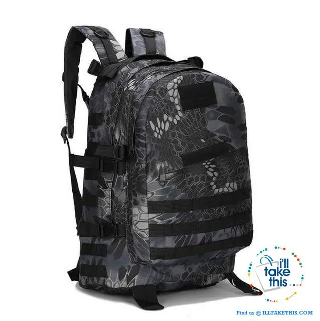Tactical Camouflage Backpack HUGE 55L for Outdoor Sport, Climbing Mountaineering Backpack