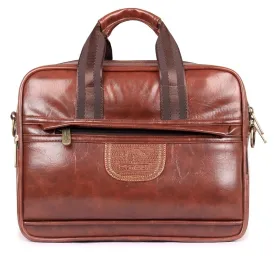 The Clownfish Commuter Series Messenger Bag - Multipurpose, Cushioned Sleeve | Includes Zipper Pockets | Size: 33cm x 24cm x 17cm | Burnt Brown