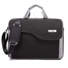 THE CLOWNFISH CoolBELL Casual Laptop Bag - Water Resistant, Lightweight | Adjustable Strap | 15.6 inch | Black with Grey